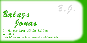 balazs jonas business card