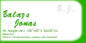 balazs jonas business card